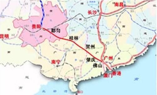 贵广高速铁路路线