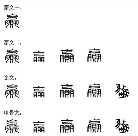 汉字的演变图片