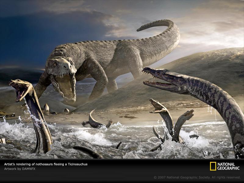 主龙类(archosauria)又名初龙类,祖龙类,古龙类,在希腊文意为"具