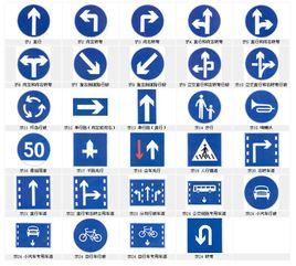 指示标志是交通标志中主要标志的一种,用以指示车辆和行人按规定方向
