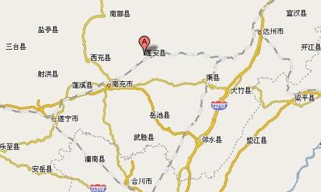 蓬安县人力资源和社会保障局交通地图 蓬安
