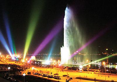 秋水广场喷泉开放时间图片