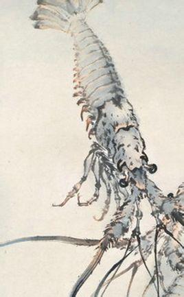 《龙虾图》是由中国著名山水画大师——赵少昂创作的作品.