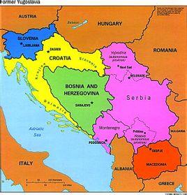 单位包括了六个共和国:斯洛文尼亚,克罗地亚,波斯尼亚和黑塞哥维纳