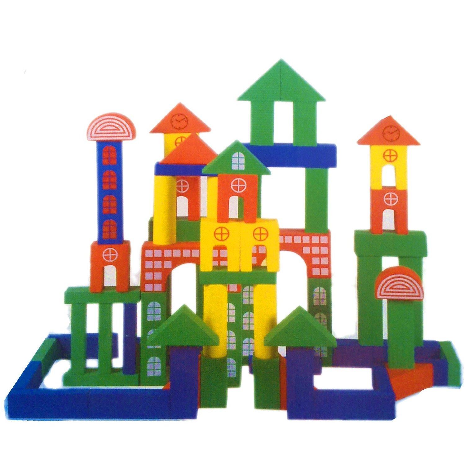 Childrens Blocks Clipart Vector, Cartoon Children Playing With Building ...