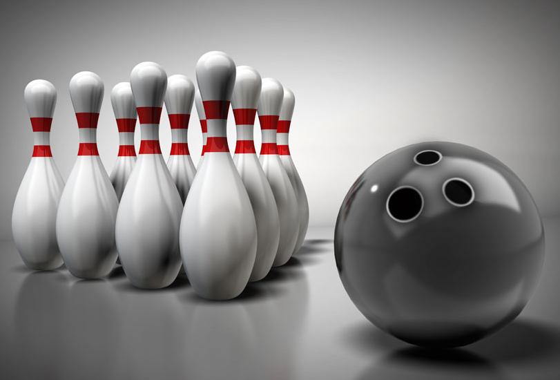 保龄球(bowling,又称地滚球,是在木板道上滚球击柱的一种室内运动.