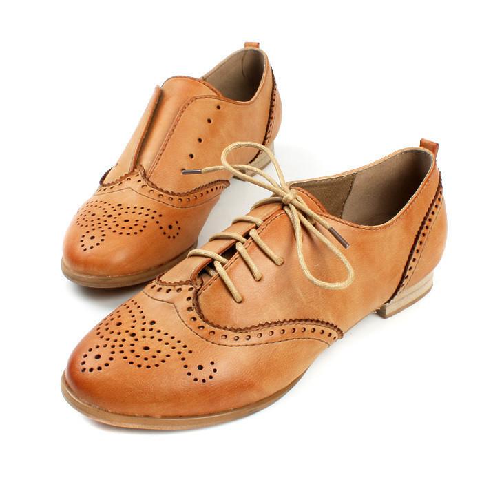 雕花皮鞋_雕花皮鞋什么牌子好_低跟雕花女春