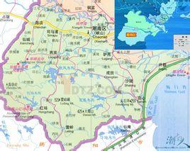 潮南区,因地理位置位于原潮阳市(县级)南部而得名,"潮南"一词为"潮阳