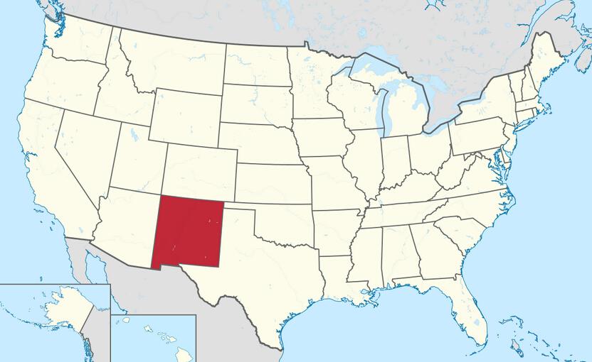 新墨西哥州在地图上的位置图片