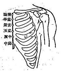 在胸部,当前正中线上,胸骨上窝中央下1寸.