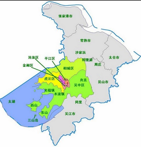 苏州区域划分