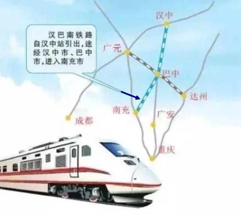 汉巴南铁路:连接汉中—巴中—南充,原规划为客货共线的国铁Ⅰ级双线