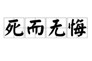 死什么无悔成语_但求无悔上一句是什么