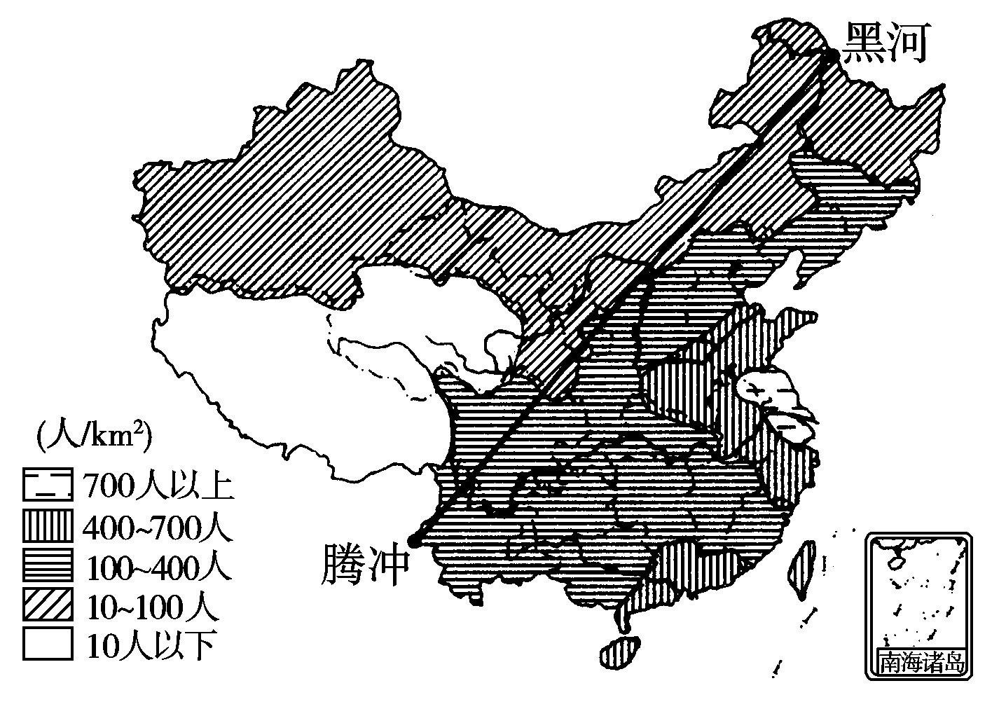 地理人口密度_中国人口密度图