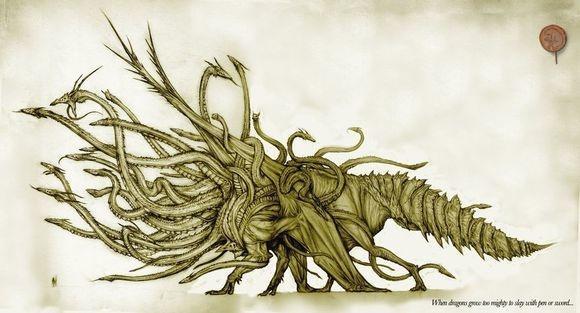 拉冬(ladon),希腊神话中的怪物,看守金苹果的百头巨龙,堤丰和厄喀德那