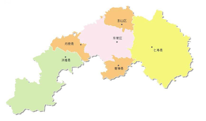 眉山市人口分布_眉山市地图