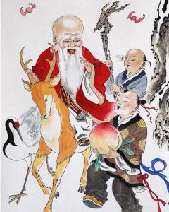 古代神话仙人,元始天尊座下的阐教弟子之一,原型是道教的"寿星老人"