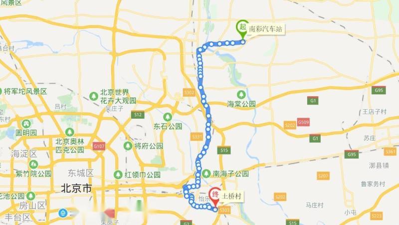 北京公交924路线路图