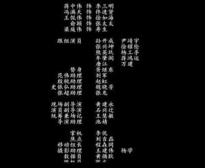 为读者们清晰地呈现出一份详细的关于电影或者电视剧演员,职员的表单