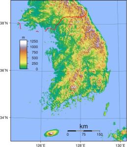 韩国人口土地面积_韩国人口密度图