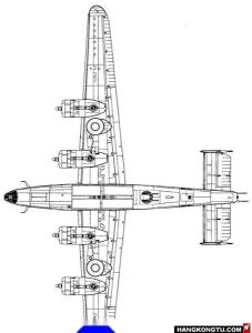 B-24D“解放者”轰炸机顶视图
