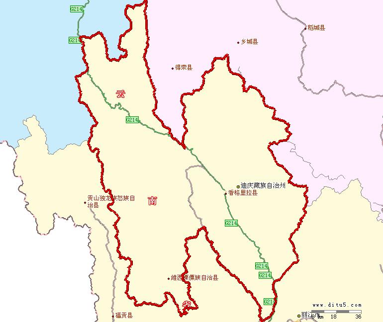 江和金沙江自北向南贯穿全境,总面积23870平方公里,全州辖香格里拉县