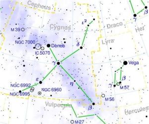 天鹅座星象图