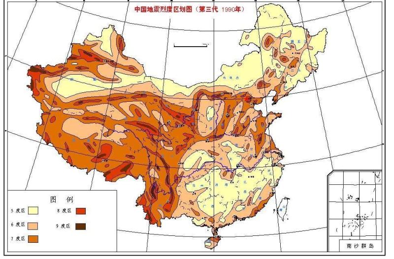 地震烈度区划图