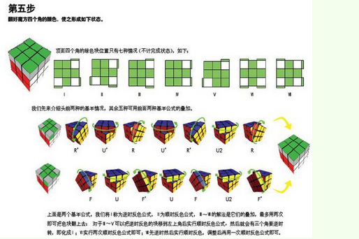 三阶魔方公式口诀