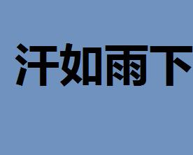 成语什么汗如雨_成语故事图片