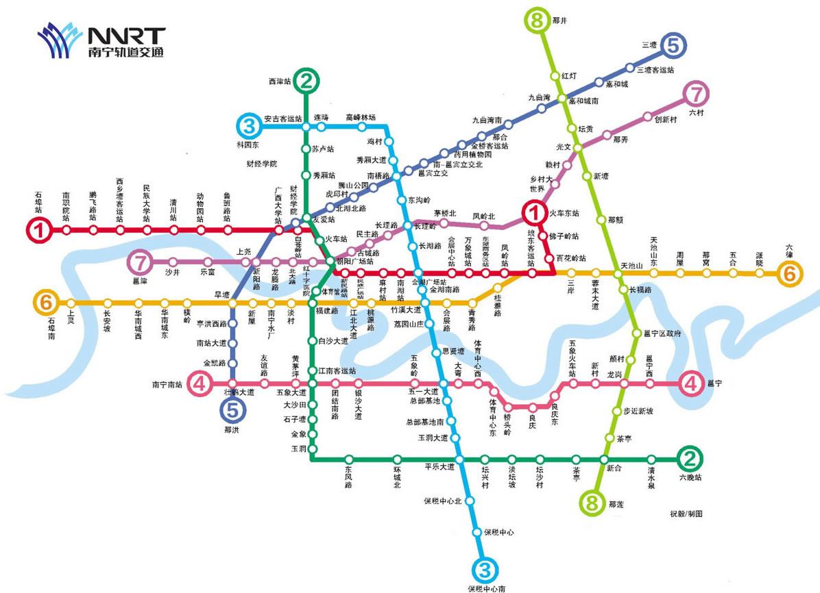 南宁地铁规划图2020终极版 南宁市政府要搬到五象新区吗 2020年发改委