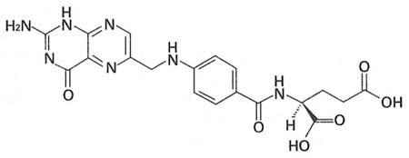 4-二氢-6-蝶啶)甲氨基]苯甲酰基] 化学结构式为: 分子式:c19h19n7o6