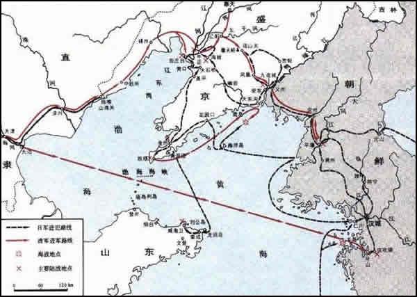 威海卫战役论文_黄海海战和威海卫战役_威海卫战役形势图