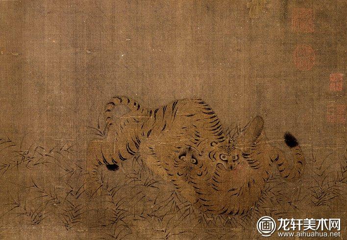 宋人画卞庄子刺虎图