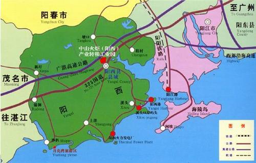 阳西县位置地图