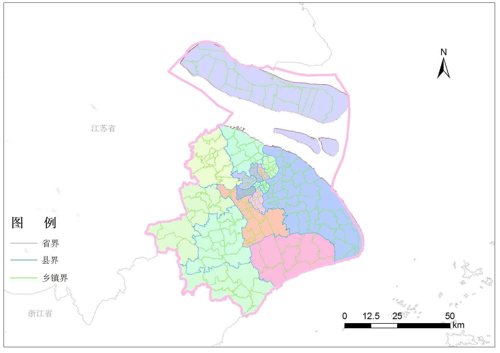 上海行政区划图