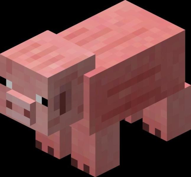 猪(pig)是游戏《minecraft》一种被动型的常见生物   