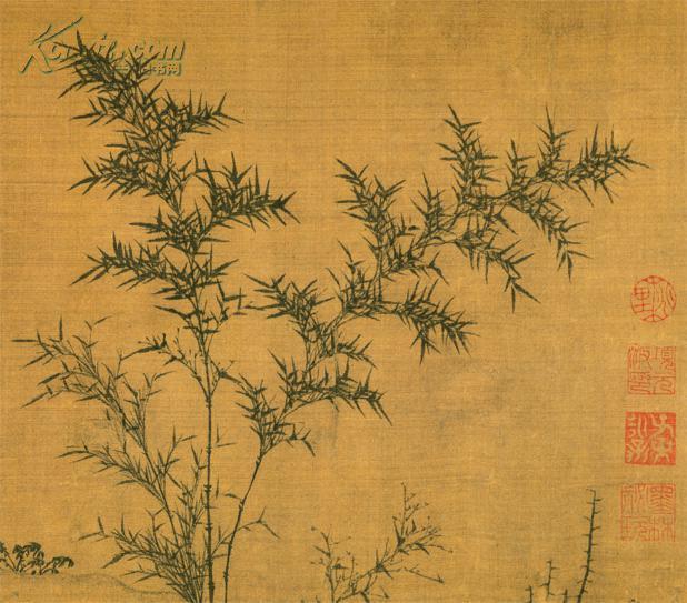 宋马麟暮雪寒禽图