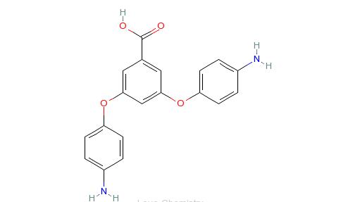 3,5-双(4-氨基苯氧基)安息香酸,化学药物,分子式是c19h16n2o4.