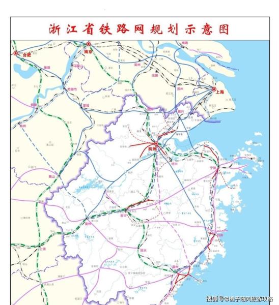 浙江省铁路网规划示意图