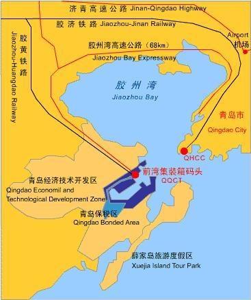 前湾新港区是青岛港的四个港区(青岛大港港区,黄岛油港区,前湾新港区