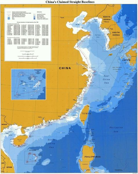 全部版本 历史版本  中国大部分领海基线尚未划定.