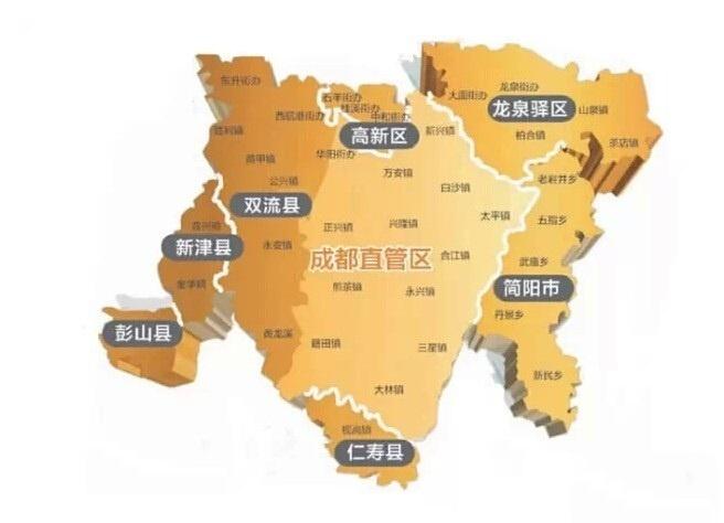 成都最新区域划分图