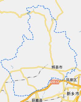 这是新乡 辉县的地图&nbsp