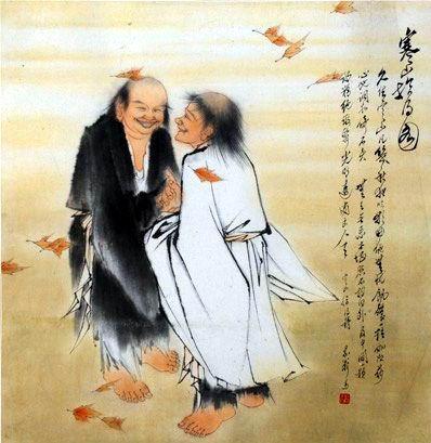 浏览词条 编辑词条  寒山与拾得两位大师,是佛教史上著名的诗僧.