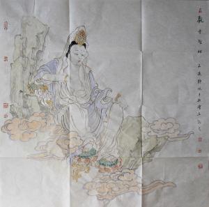 文轩画廊庄道静敬绘观音圣像
