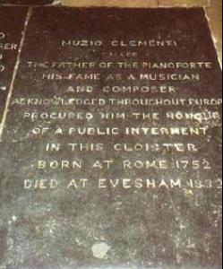 Muzio Clementi在Westminster Abbey的墓碑