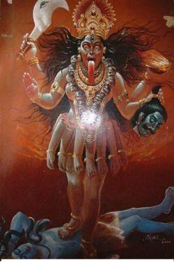迦梨女神脚踏湿婆图片
