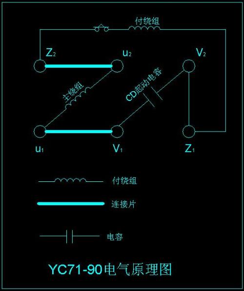 单相异步电机5根线接线