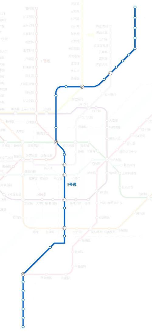 8号线地铁线路图上海图片